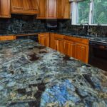 Labradorite countertops and backsplash