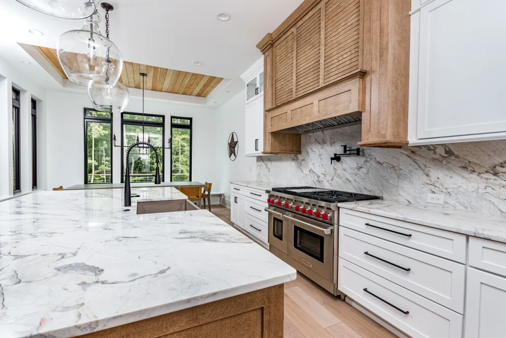 Epoxy countertop. We don't often see this color combo, but when we