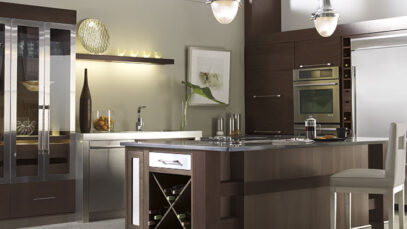 walnut kitchen cabinets